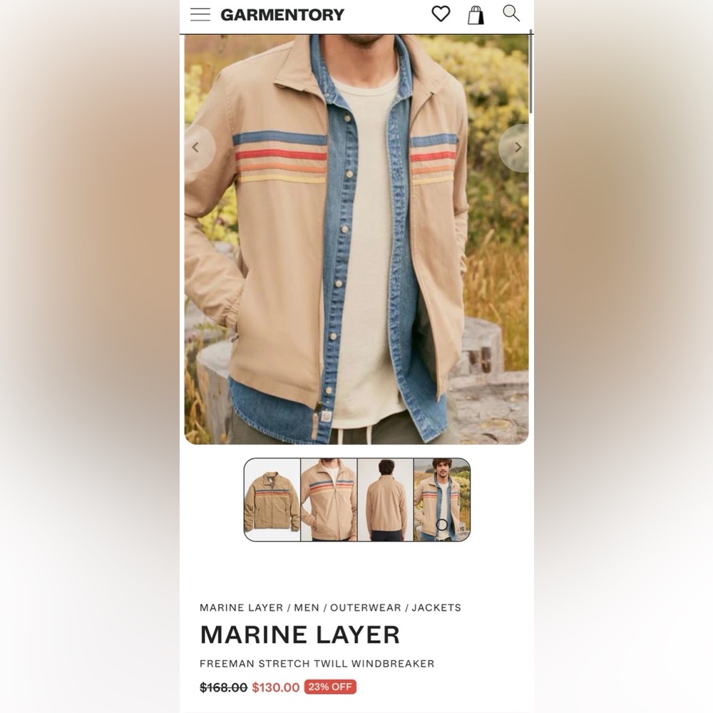 Marine Layer Freeman Stretch Twill Windbreaker - Picture 3 of 6